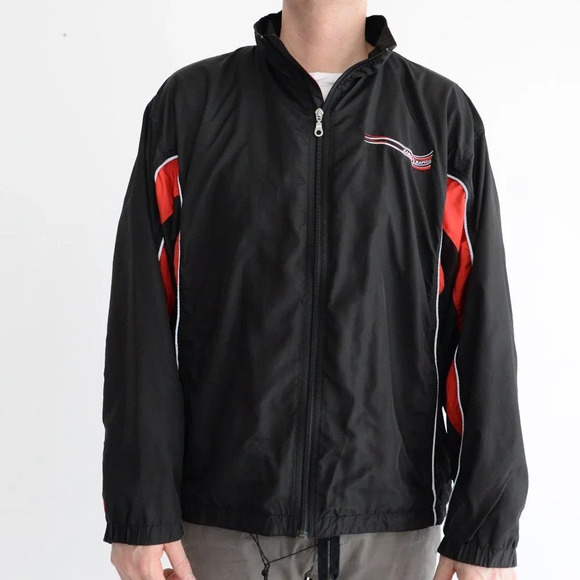 Vintage Kobe Sportswear Black &  Red Sarnia Rapids Zip Up Windbreaker Jacket S - Picture 2 of 12
